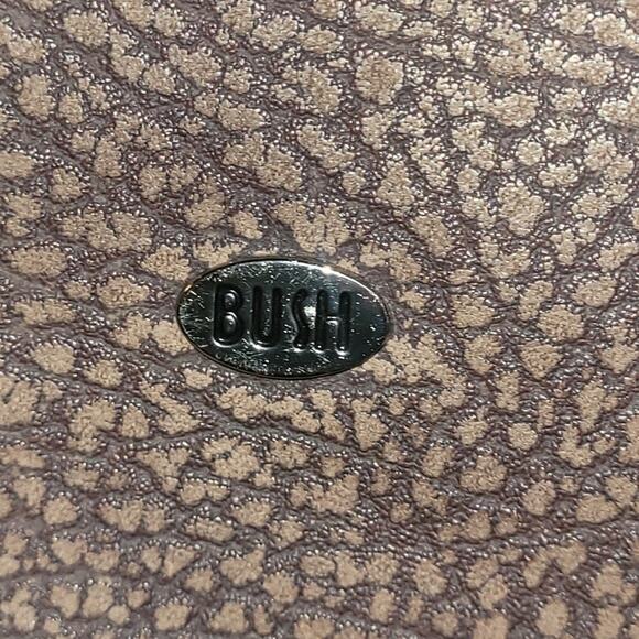 Bush Australia Kangaroo Crossbody Purse Pebbled Brown Leather - Picture 6 of 11